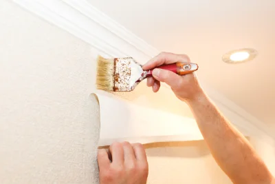 Pose de papier peint au Ponchel — revêtements muraux et toiles de verre